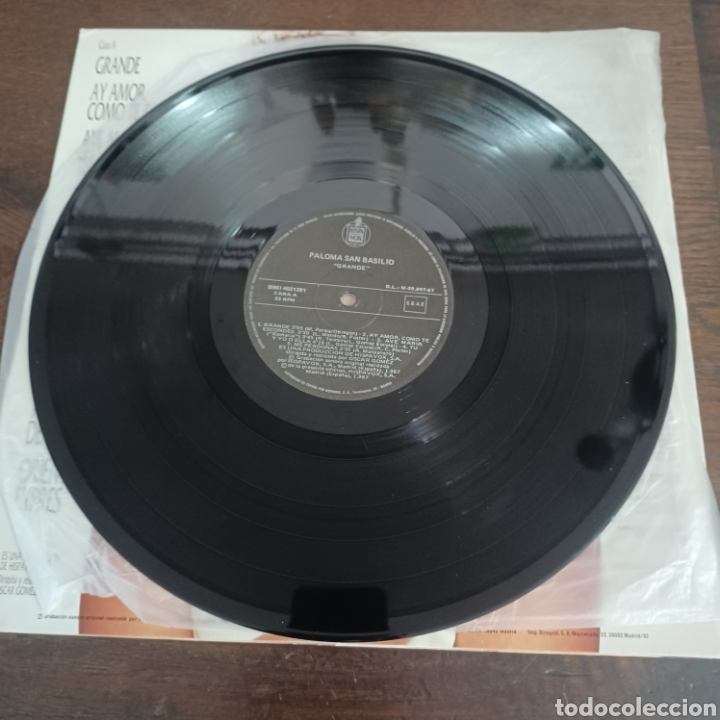 Discos de vinilo: PALOMA SAN BASILIO - GRANDE 1987 HISPAVOX - Foto 3
