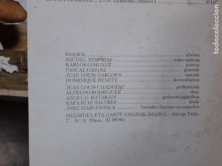 Discos de vinilo: Imanol - iratze okre geldiak - Foto 5