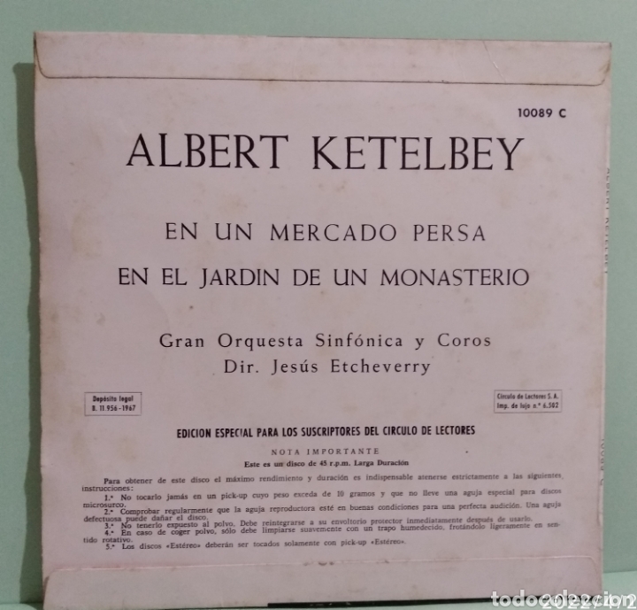 Discos de vinilo: Albert Ketelbey. Single de m&uacute;sica - Foto 2