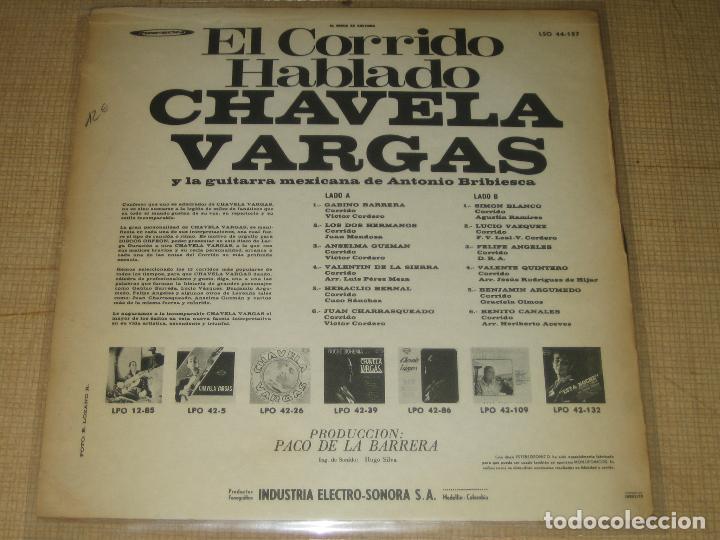 Discos de vinilo: CHAVELA VARGAS - ED. COLOMBIA - Foto 2