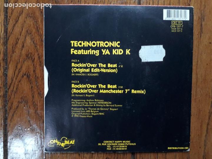 Discos de vinilo: Technotronic - rockin over the beat - Foto 2