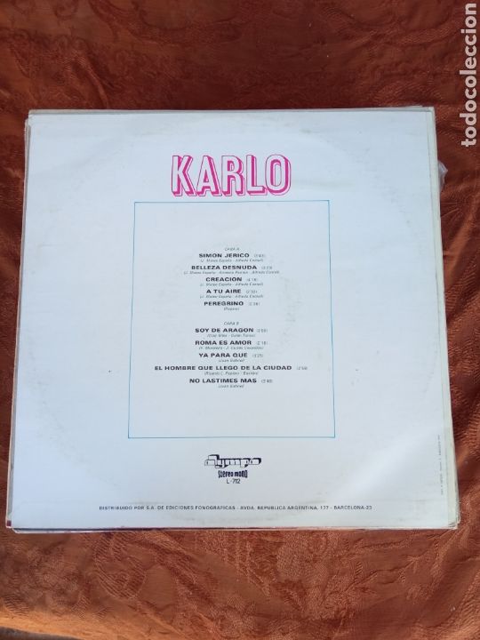 Discos de vinilo: KARLO - Foto 2