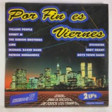 Discos de vinilo: VARIOUS – POR FIN ES VIERNES - 2 X VINYL, LP, COMPILATION, GATEFOLD. Lote 334421728