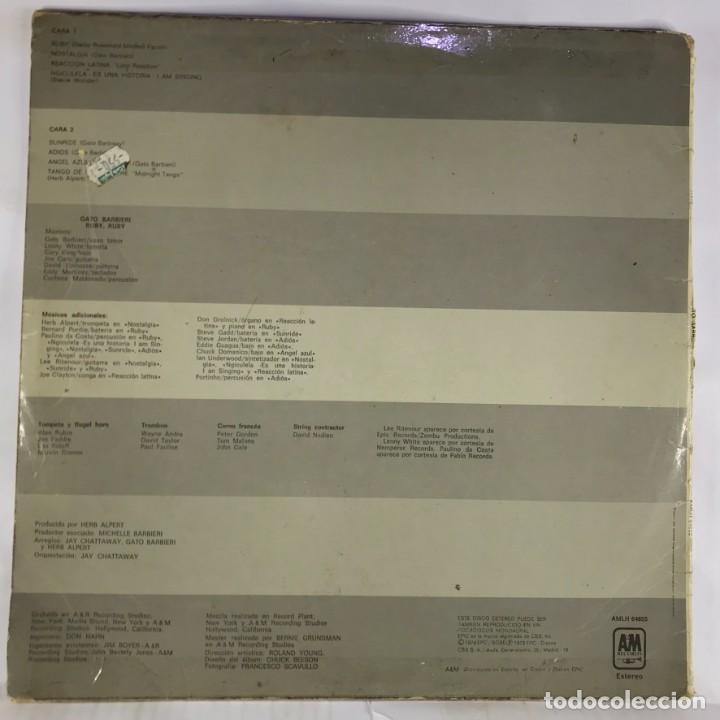 Discos de vinilo: Gato Barbieri &ndash; Ruby, Ruby - Vinyl, LP, Album, Stereo - SPAIN - Foto 2