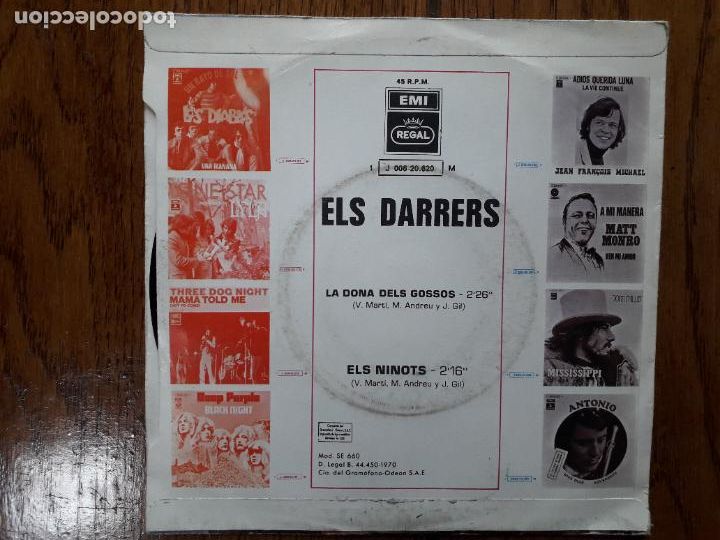 Discos de vinilo: Els Darrers - la dona dels gossos + els ninots - Foto 2