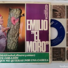 Discos de vinilo: VINILO EMILIO EL MORO DISCOPHON TRES COSAS FALLASTE CORAZÓN. Lote 334463458