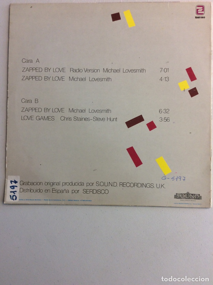Discos de vinilo: Debbie Sharp. Zapped by love. - Foto 2