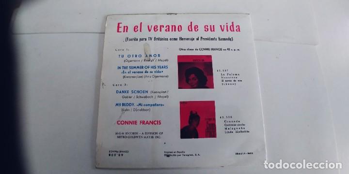 Discos de vinilo: CONNIE FRANCIS-EP EN EL VERANO DE SU VIDA +3 - Foto 2