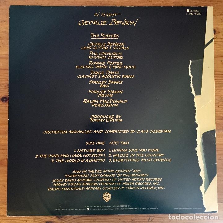 Discos de vinilo: GEORGE BENSON : IN FLIGHT [WARNER - ESP 1977] LP - Foto 2