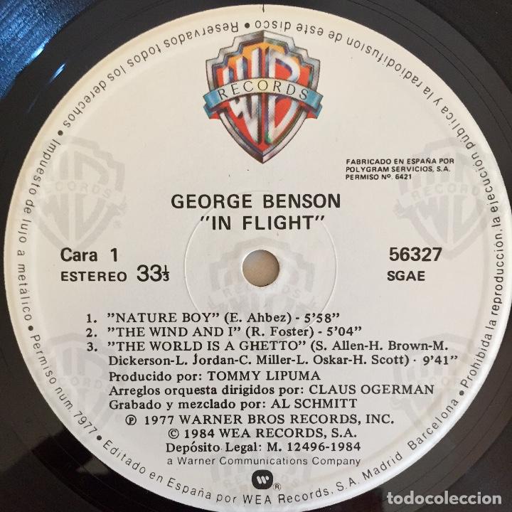 Discos de vinilo: GEORGE BENSON : IN FLIGHT [WARNER - ESP 1977] LP - Foto 3