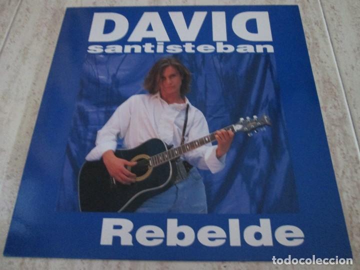 Discos de vinilo: DAVID SANTISTEBAN - Rebelde. Spanish 12&rdquo; 1992 Edition. Insert. Como Nuevo - Foto 1