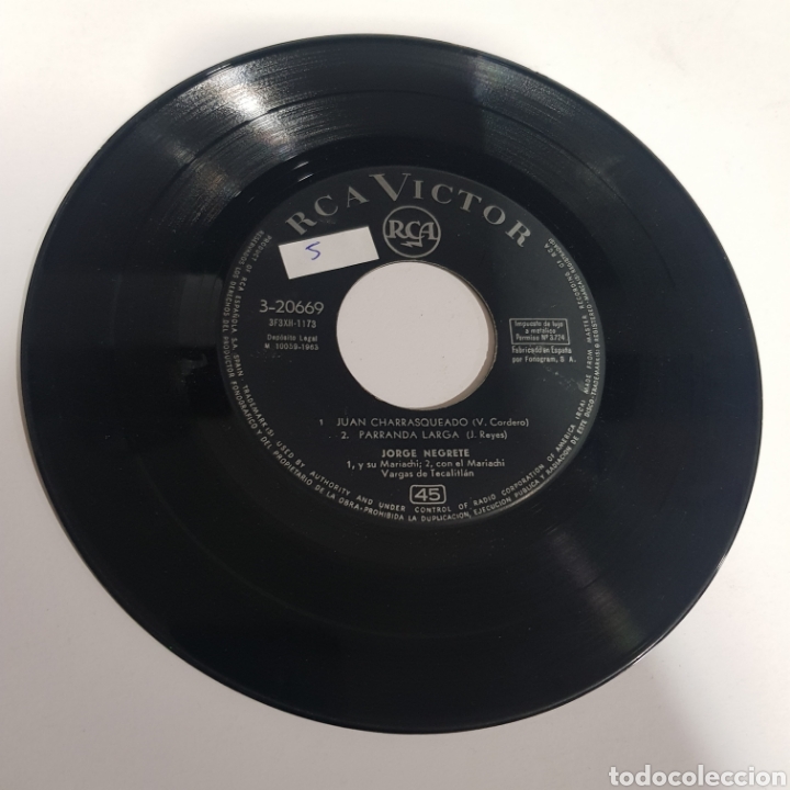 Discos de vinilo: SMV 5 Jorge Negrete -SOLO MINI VINILO - Foto 1