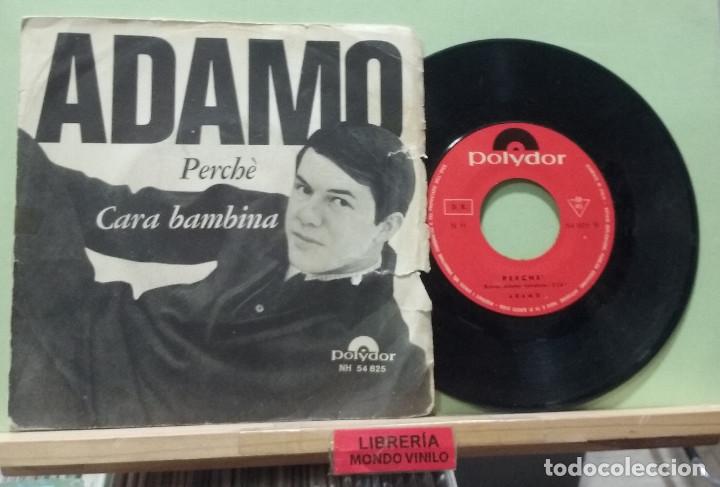 Discos de vinilo: Adamo. Perch&eacute; / Cara Bambina. Polydor -- Single - Foto 1