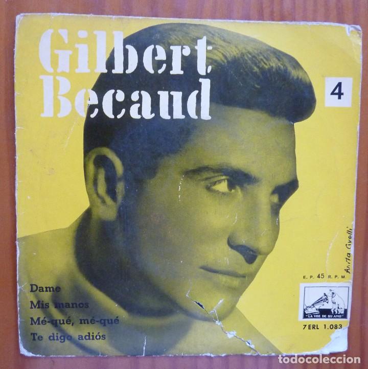 Discos de vinilo: GILBERT BECAUD / DIME+3 / EP - Foto 1