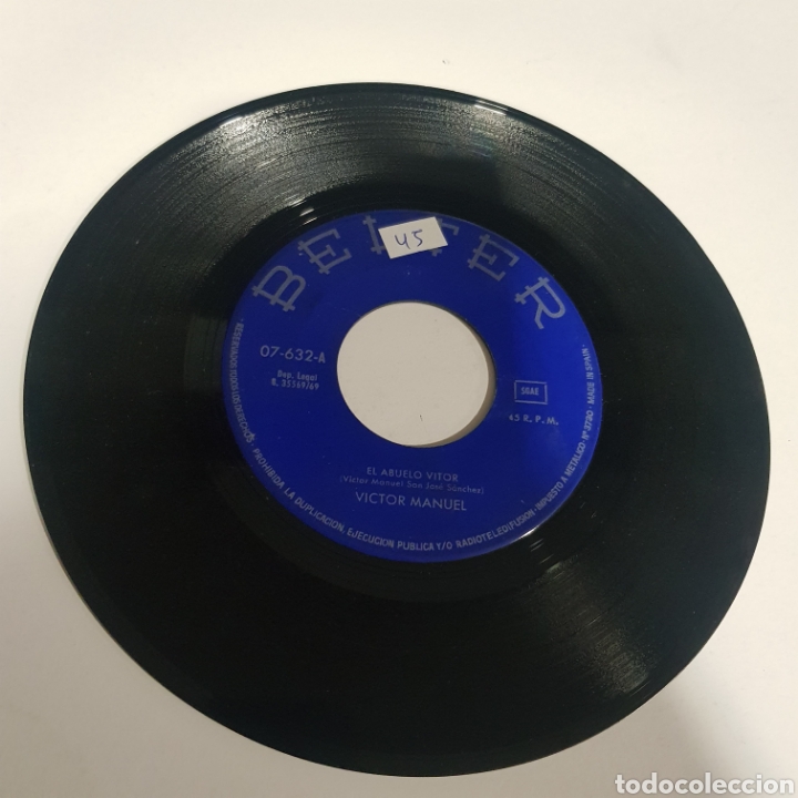 Discos de vinilo: SMV 45 V&iacute;ctor Manuel -SOLO MINI VINILO - Foto 1
