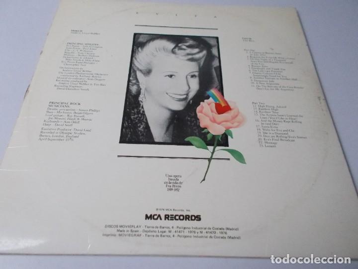 Discos de vinilo: EVITA doble L.p de Andrew Lloyd Webber - Foto 2