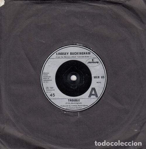 Discos de vinilo: LINDSEY BUCKINGHAM - TROUBLE - SINGLE EDICION INGLESA - Foto 1