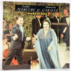 Discos de vinilo: FREDDIE MERCURY & MONTSERRAT CABALLÉ – BARCELONA - VINYL, 12”, 45 RPM, MAXI-SINGLE, STEREO - SPAIN. Lote 265816959