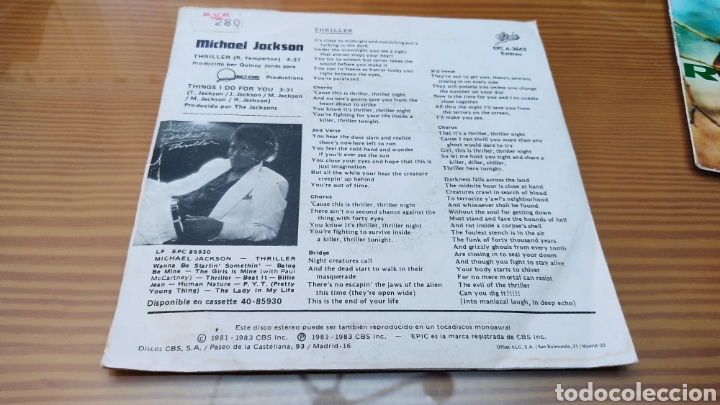 Discos de vinilo: Lote de 2 singles de vinilo de Michael Jackson - Foto 3