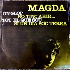 Discos de vinilo: MAGDA EP SPAIN 1964 EDIPHONE EN CATALÁN UN GLOP - INSERT. Lote 334652303