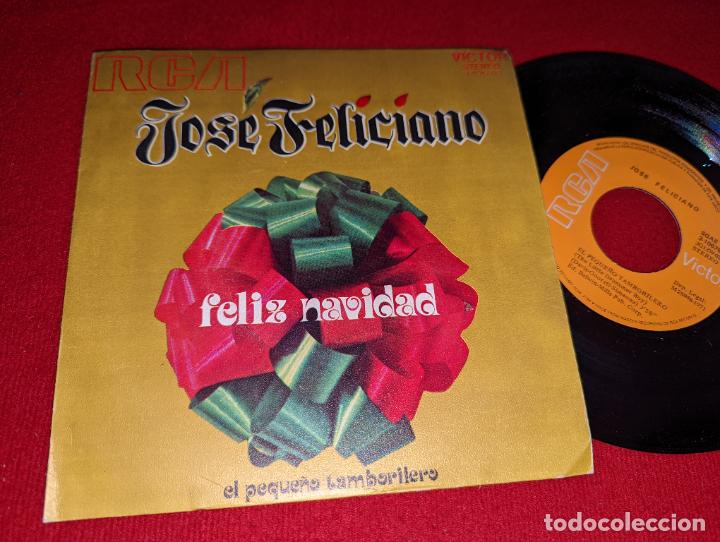 Discos de vinilo: JOSE FELICIANO Feliz Navidad/El peque&ntilde;o tamborilero 7'' SINGLE 1971 ESPA&Ntilde;A SPAIN
