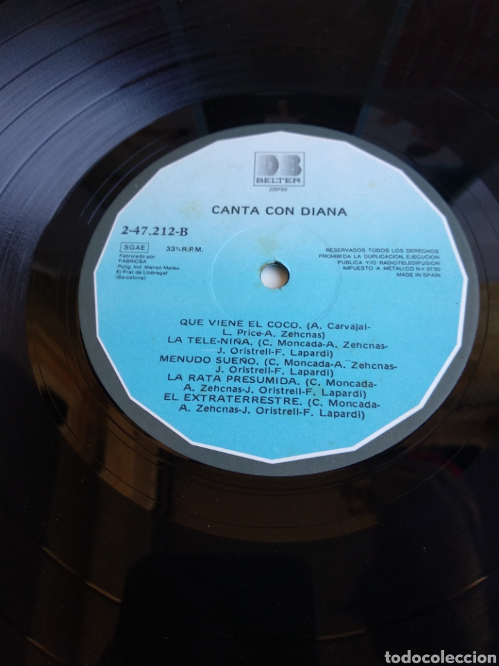 Discos de vinilo: *CANTA CON DIANA. SPAIN. BELTER. 1982 - Foto 3