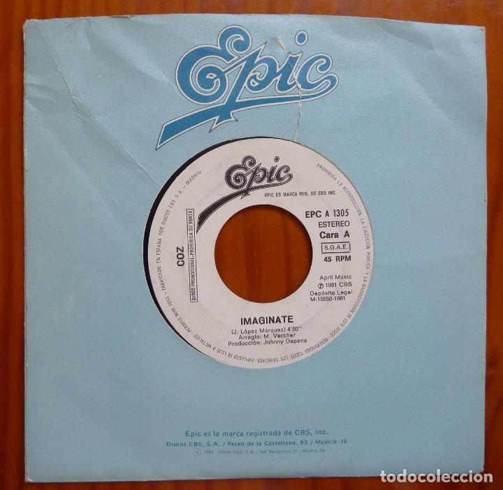 Discos de vinilo: COZ / IMAGINATE / PROMOCIONAL / 1981 / SINGLE - Foto 2
