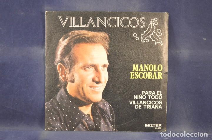 Discos de vinilo: MANOLO ESCOBAR - VILLANCICOS - SINGLE - Foto 1