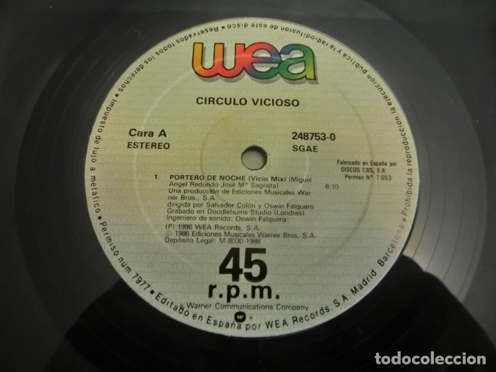 Discos de vinilo: CIRCULO VICIOSO - PORTERO DE NOCHE - Foto 3
