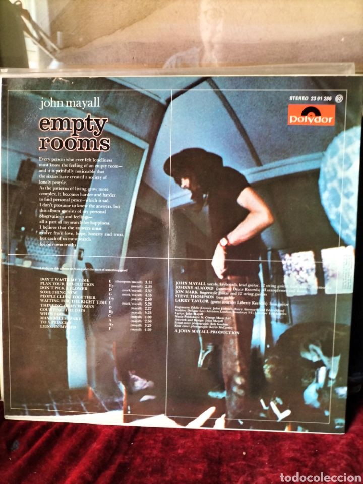Discos de vinilo: John Mayall &rdquo; Empty Rooms&rdquo; 1970 Original copia Spain - Foto 2
