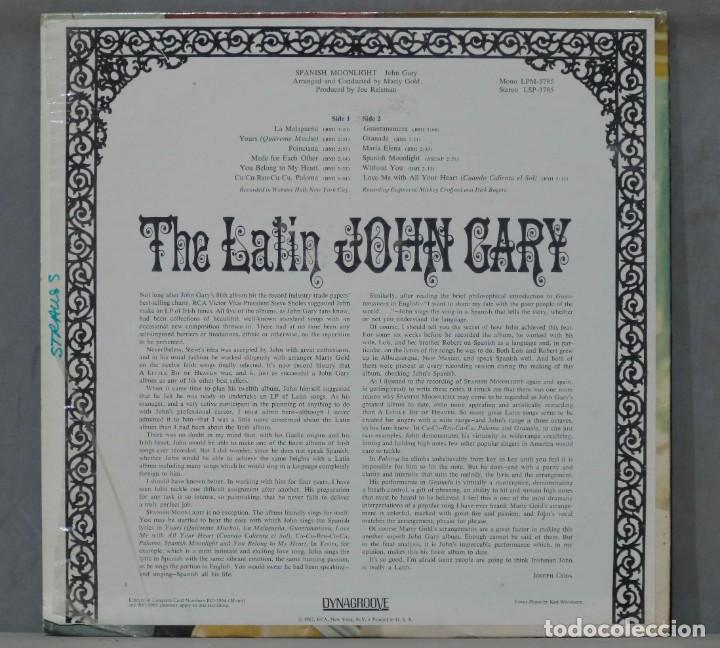 Discos de vinilo: LP. John Gary. Spanish Moonlight - Foto 2