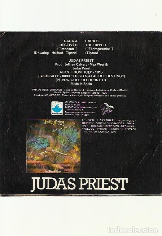 Discos de vinilo: JUDAS PRIEST. Deceiber (vinilo single 1976) - Foto 2
