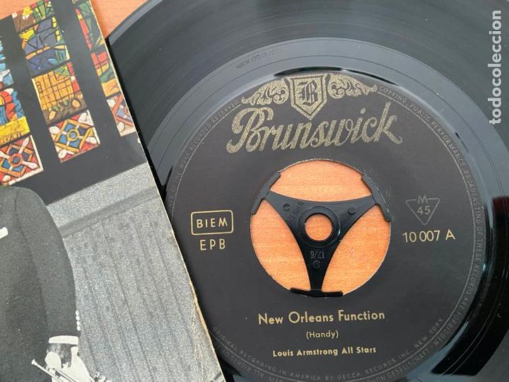Discos de vinilo: LOUIS ARMSTRONG ALL STARS (NEW ORLARNS FUNCTION) EP GERMANY - Foto 2