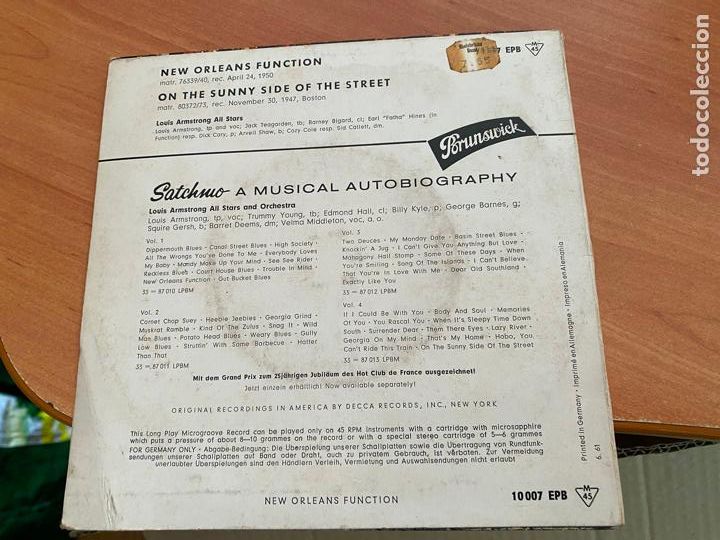 Discos de vinilo: LOUIS ARMSTRONG ALL STARS (NEW ORLARNS FUNCTION) EP GERMANY - Foto 3