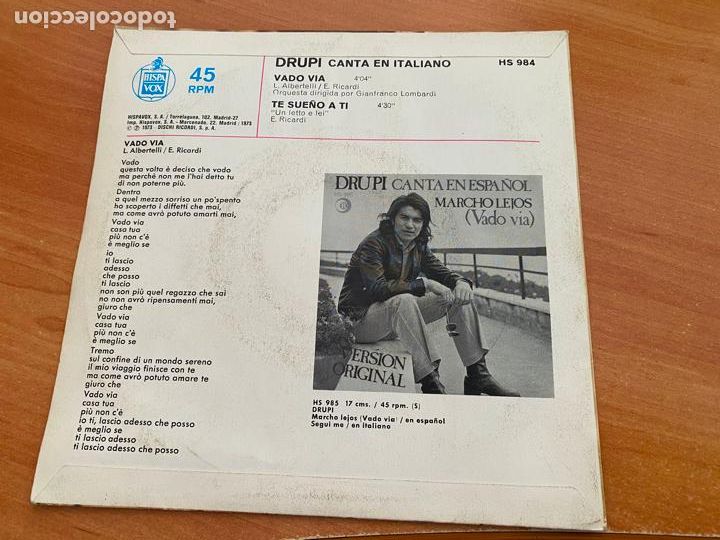Discos de vinilo: DRUPI (VADO VIA) SINGLE ESPA&Ntilde;A 1973 - Foto 3