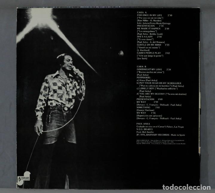 Discos de vinilo: LP. PAUL ANKA. LIVE - Foto 2