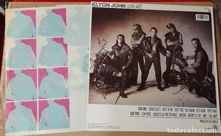 Discos de vinilo: ELTON JOHN - LEATHER JACKETS - LP - Foto 3