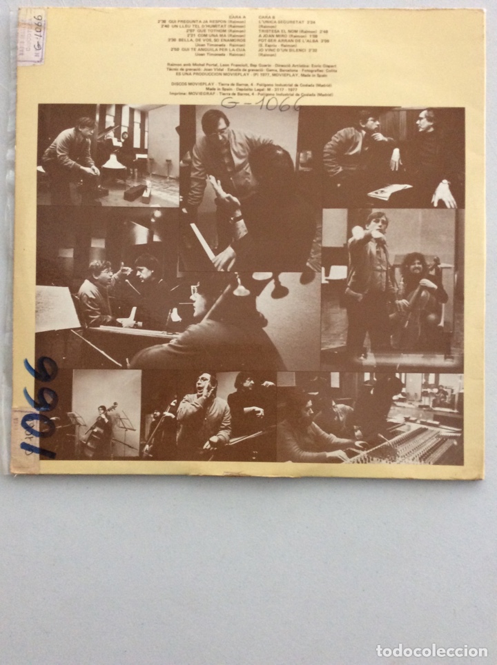 Discos de vinilo: Raimon. Lliurament del cant - Foto 2