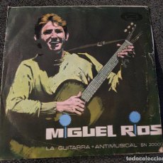 Discos de vinilo: MIGUEL RIOS - 7” SPAIN 1966 LA GUITARRA / ANTIMUSICAL (FRAGM VERSION BEATLES Y ROLLING STONES). Lote 335331233