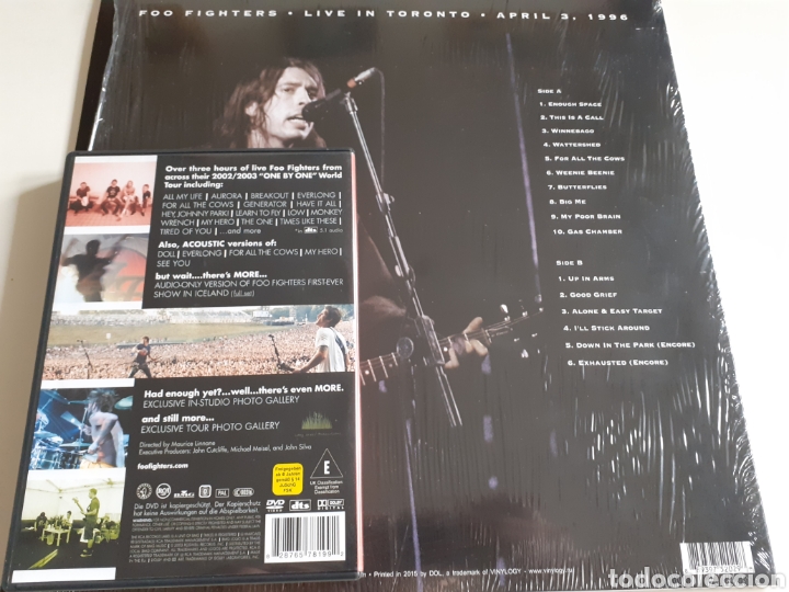 Discos de vinilo: Foo Fighters live Toronto, DVD everywhere but home (Nirvana) - Foto 3
