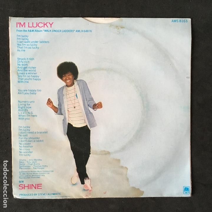 Discos de vinilo: VINILO SINGLE - JOAN ARMATRADING - IM LUCKY - Foto 2