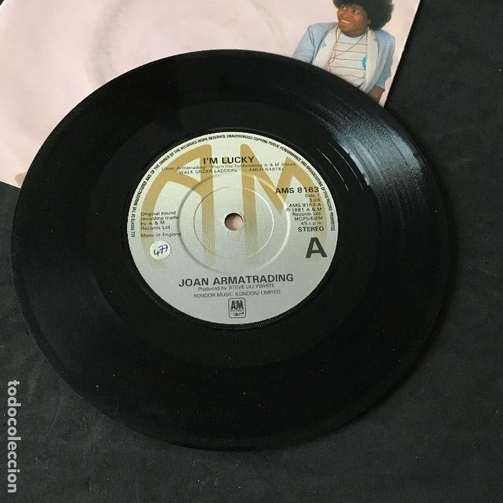 Discos de vinilo: VINILO SINGLE - JOAN ARMATRADING - IM LUCKY - Foto 3