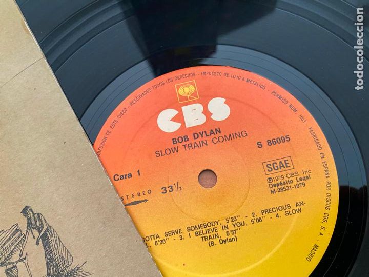 Discos de vinilo: BOB DYLAN (SLOW TRAIN COMING) LP ESPA&Ntilde;A 1979 (B-55) - Foto 3