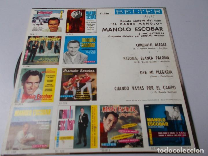 Discos de vinilo: MANOLO ESCOBAR El padre Manolo - Foto 2