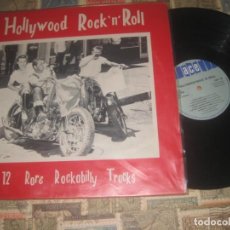 Discos de vinilo: HOLLYWOOD ROCK`N`ROLL - 12 RARE ROCKABILLY (ACE-1977 CH1 ) RE EDITADO ENGLAND DISCO DE CULTO. Lote 335530683