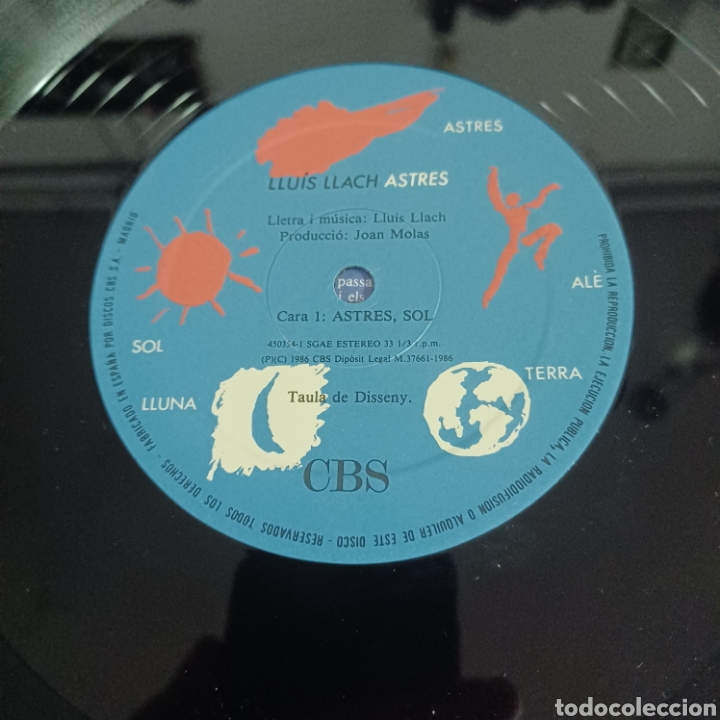 Discos de vinilo: LUIS LLACH - ASTRES 1986 CBS LP - Foto 5