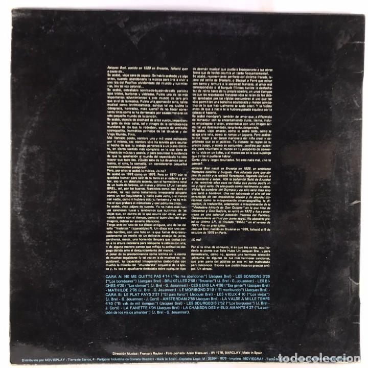 Discos de vinilo: Jacques Brel &ndash; Solo Hubo Un Jacques Brel - Vinyl, LP, Compilation - Foto 3