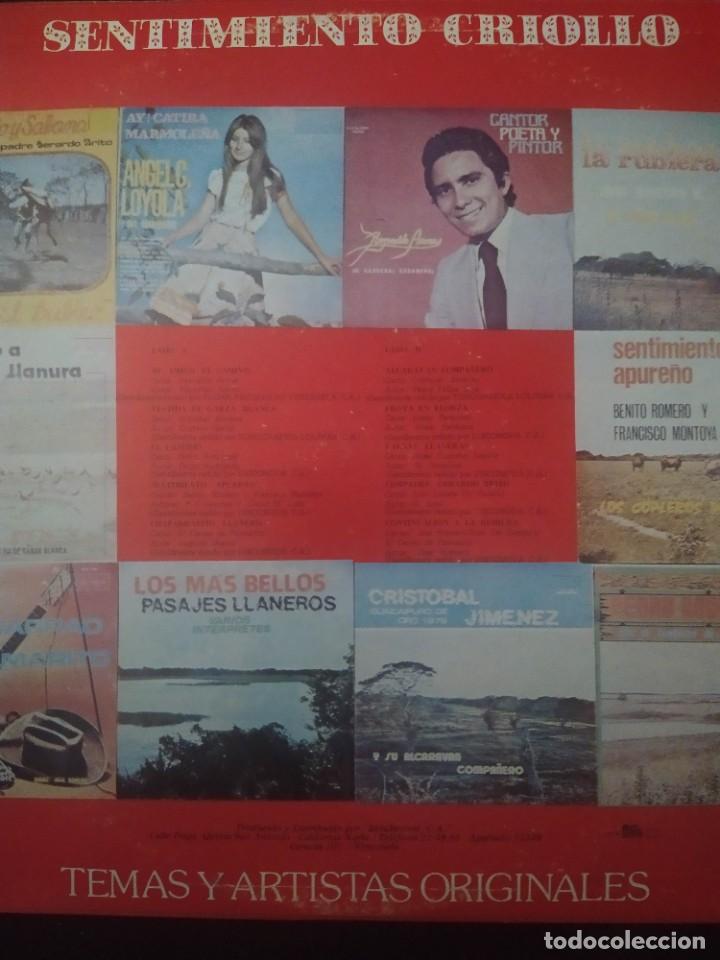 Discos de vinilo: Sentimiento Criollo LP VENEZUELA - Foto 2