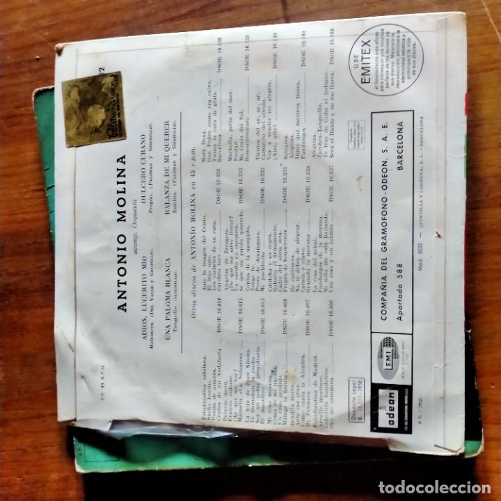 Discos de vinilo: SINGLE SINGLES VINILO ANTONIO MOLINA - Foto 3