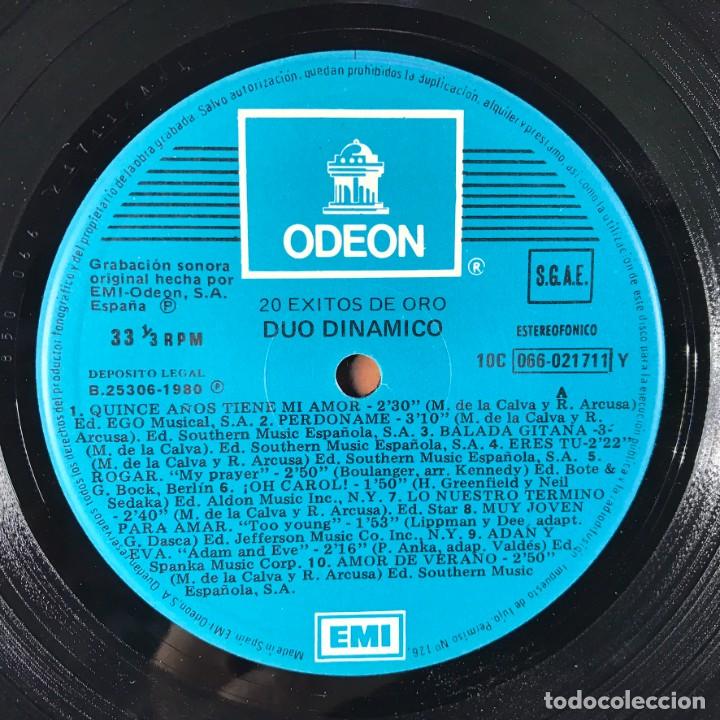 Discos de vinilo: D&uacute;o Din&aacute;mico &ndash; 20 &Eacute;xitos De Oro - Vinyl, LP, Compilation - Foto 5
